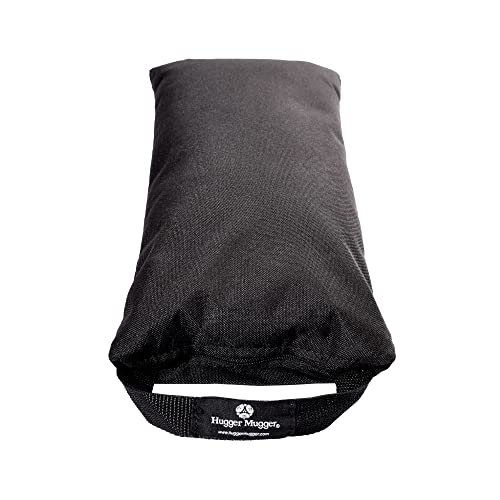 Hugger Mugger 10lb Yoga Sandbag - Adds Weight to Your Poses, Zipper Cover, Sturdy Handle, Silica Sand Filling, Durable Material - color: BLACK