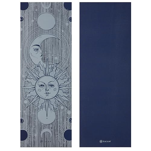 Gaiam Yoga Mat - Premium 6mm Print Reversible Extra Thick Non Slip Exercise & Fitness Mat for All Types of Yoga, Pilates & Floor Workouts (68" x 24" x 6mm Thick) - color: Ethereal Beauty