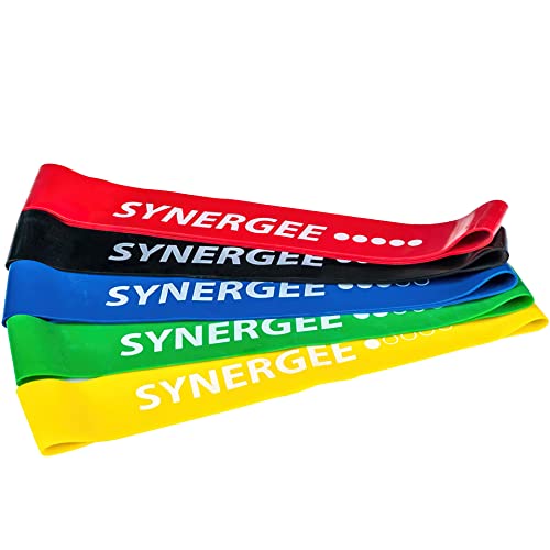 Synergee Mini Loop Bands – Resistance Bands for Home or Gym - color: a) Multicolor 5 Pack