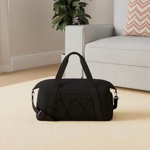 BAGSMART Gym Bag With Shoe Compartment & Wet Pocket, Lightweight Sports Travel Duffel Bag, Carry On Bag Weekender Overnight Bag, Water Resistant Sports Gym Tote Bags Swimming Yoga, Black - color: Black, size: 35L