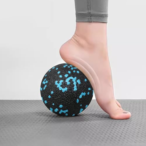 yueton 1 Pack Blue Peanut Massage Ball Deep Tissue Muscle Massage Myofascial Release Acupoint Massage Back Leg Massage Roller Mobility Ball for Physical Yoga Therapy