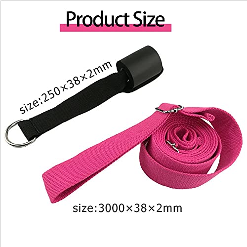 tchrules Door Leg Stretcher, Door Flexibility & Stretching Leg Strap - Great for Ballet Cheer Dance Gymnastics or Any Sport Leg Stretcher Door Flexibility Trainer Premium Stretching Equipment - color: Rose Red