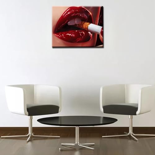 Tucocoo DIY Painting by Numbers Kits for Adults - Abstract Lip Landscape - Oil Painting Digital on Canvas Wall Art Decoration Gift 16Inch X 20Inch - color: 20 Styles Graffiti 02, size: 16''Wx20''H(DIY frame)