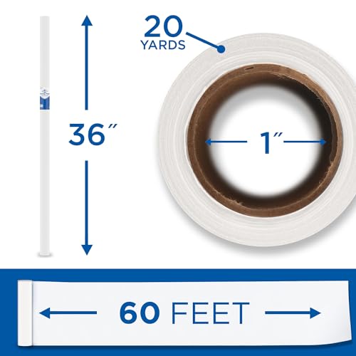 ALVIN 55W-F Lightweight Tracing Paper Roll, White, Suitable with Ink, Charcoal, Felt Tip Pen, for Sketching or Detailing - 36 Inches, 20 Yards, 1-inch Core - color: White - 20 Yards, size: 36"