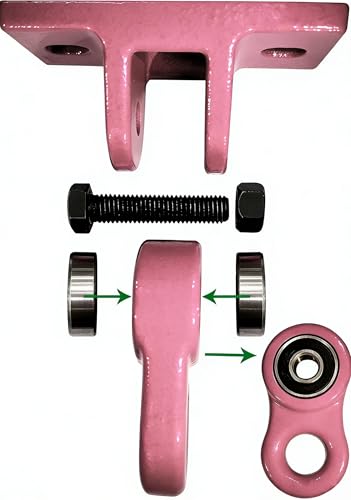 ABUSA Heavy Duty Pink Swing Hangers Screws Bolts Included Over 5000 lb Capacity Playground Porch Yoga Seat Trapeze Wooden Sets Indoor Outdoor (4 Pack) - color: 4 Packs Pink, size: 4 Pack