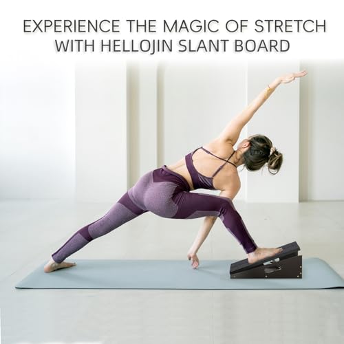 Wood Slant Board Calf Stretcher - Professional Calf Stretcher Slant Board for Physical Therapy, Incline Stretching, and Rehabilitation Exercises - Durable and Adjustable Balance Tool
