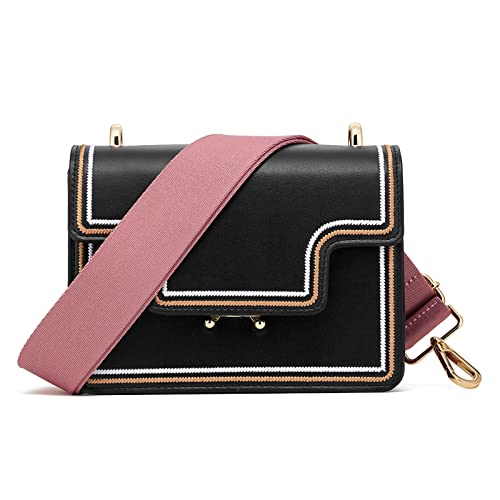 ZOOEASS Wide Shoulder Strap (Solid),Adjustable Replacement Belt Crossbody Canvas Bag Handbag - color: Deep Pink
