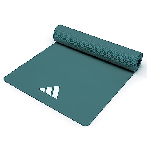 adidas Yoga Mat - Eco Friendly - Non Slip, Durable Textured Surface, 8mm - color: Raw Green