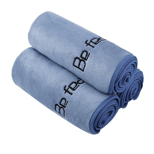 Microfiber Gym Towels Bigger Size Super Soft for Exercise Fitness, Sports | Highly Absorbent Workout Towel, 380-GSM 15 x 31-Inch Quick-Drying Yoga Towels (3 Pack, Blue) - color: Blue, size: 3P-15x31 inches