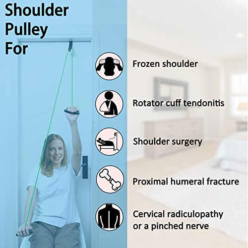 Shoulder Pulley Over The Door Physical Therapy System - color: Green