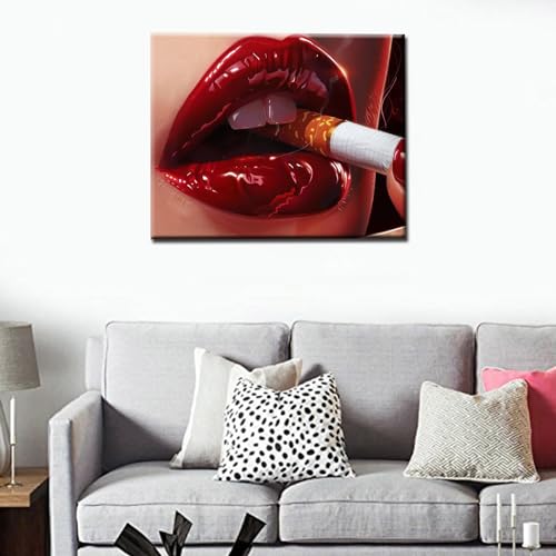 Tucocoo DIY Painting by Numbers Kits for Adults - Abstract Lip Landscape - Oil Painting Digital on Canvas Wall Art Decoration Gift 16Inch X 20Inch - color: 20 Styles Graffiti 02, size: 16''Wx20''H(Without Frame)