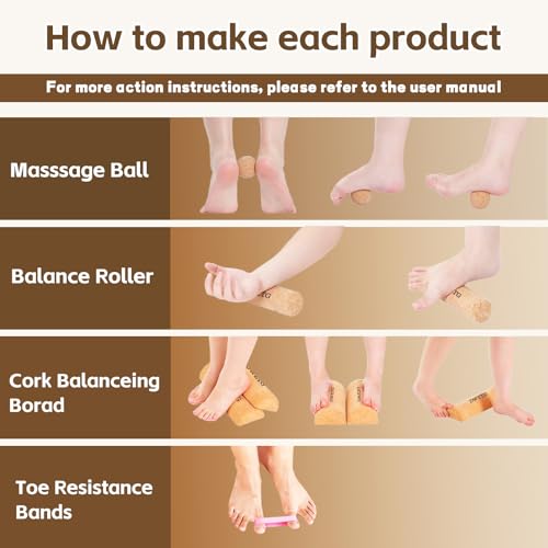 Premium Cork Balance Board for Foot Recovery & Mobility, Professional Foot Strengthening & Balance Training Kit for Plantar Fasciitis Relief, Physical Therapy & Stability - size: Basic version