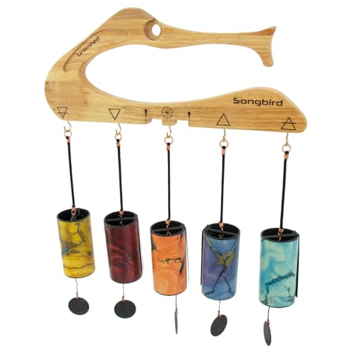 Zaphir Chimes - Includes 1 Chime/Tuned According to the 5 Seasons & Elements of FengShui | Zaphir Chimes - Includes 1 Chime / Tuned According to the 5 Seasons & Elements of FengShui - size: Set #2 - With Songbird Stand