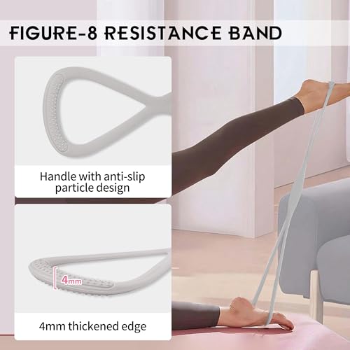 Wavar Pilates Essentials Kit for Women, 13.5" Magic Circle Fitness Set | with mini ball & resistance bands, for beginner home workouts, including exercise guide - color: Black