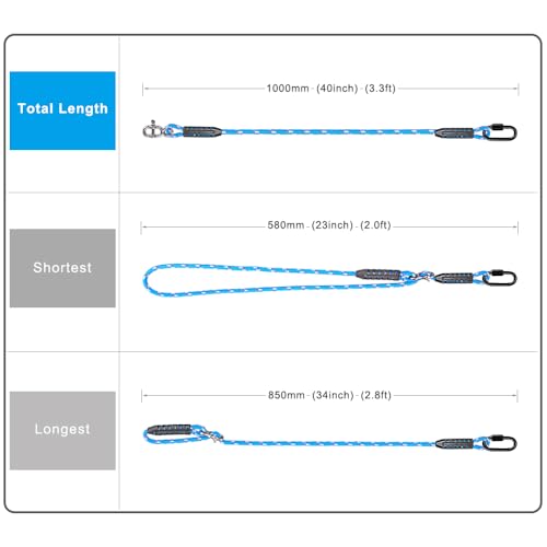 SELEWARE 3ft Tree Swing Rope, Adjustable Hammock Straps Hanging Kit | Quick Easy Installation, Fits Tree Branches, Blue 1 Pack, Ideal for Indoor Outdoor Use, Camping, Hammock Chairs and Swings - color: Blue-1 Pack, size: 3ft