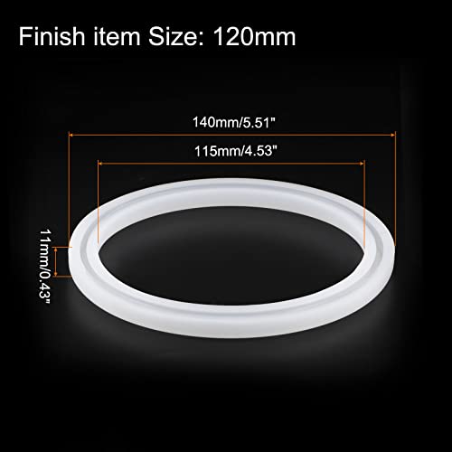 HARFINGTON Bracelet Mold Bangle Ring Mold Silicone Round Epoxy 120mm Wristlet Keychains Mold for DIY Resin Bangle Bracelet Car Key Chain Jewelry Making - size: 115mmx140mm