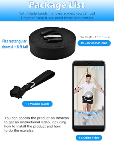 Brebebe Door Anchor Strap for Resistance Bands⌠- style: 1 Door Anchor Strap