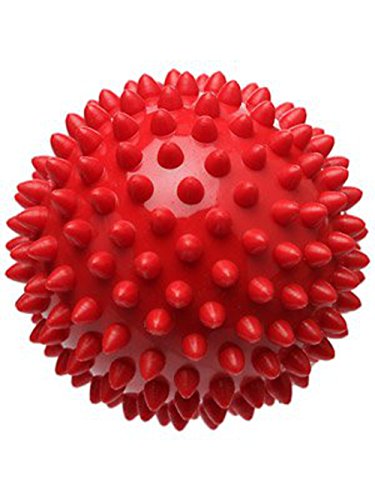 Pro-Tec Athletics High Density Spiky Massage Ball, Foot Massage Roller, Plantar Fasciitis Relief, Alleviates Arch and Heel Discomfort, Red (2.75 Inch Ball)