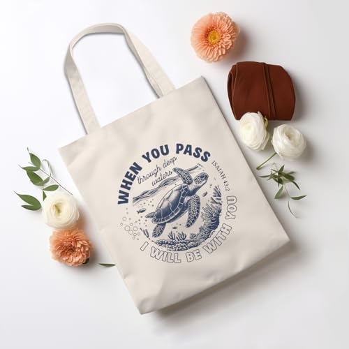Inspirational Christian Gifts Canvas Tote Bag for Women, Christmas Friendship Birthday Religious Grocery Bags - color: Bewithyou