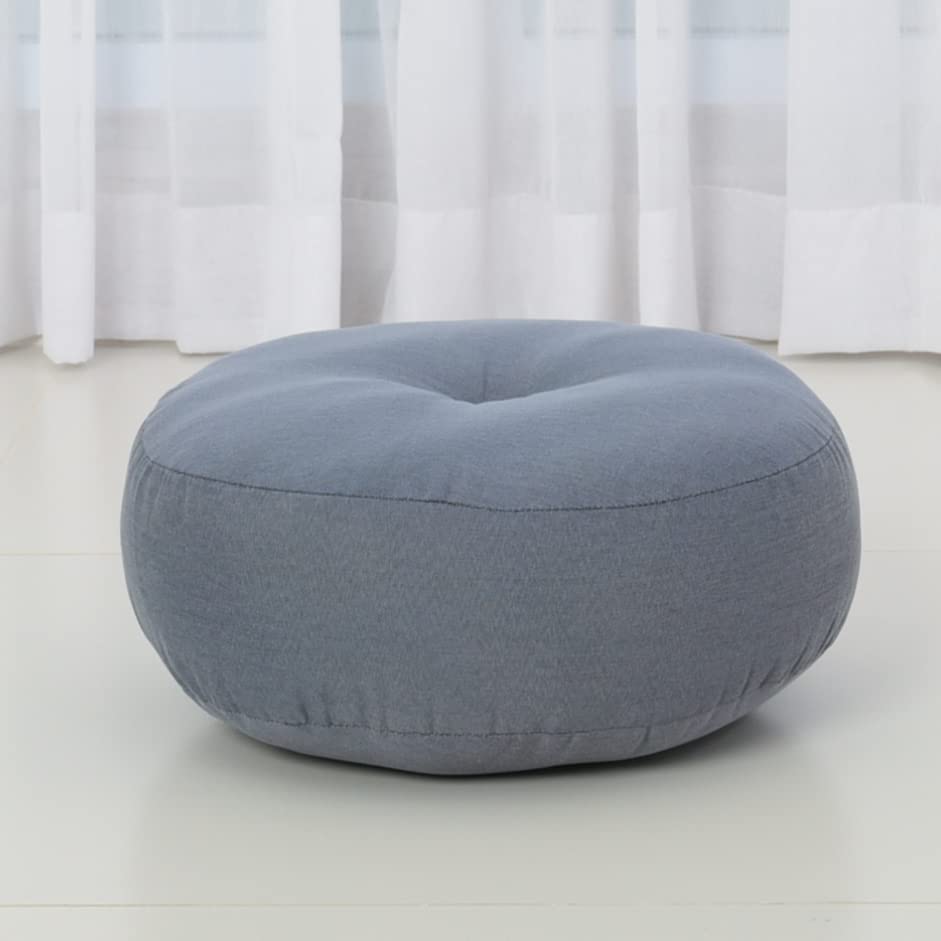 Leewadee Meditation Cushion Set – 1 Small Zafu Yoga Pillow and 1 Small Roll-Up Zabuton Mat Filled with Kapok - color: Cl13 - Grey