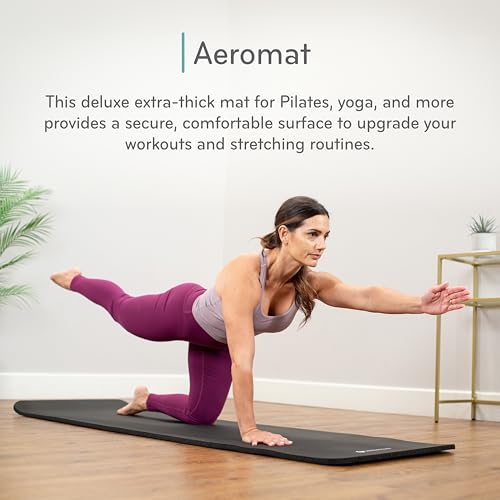 Aeromat Pilates and Yoga Mat, Blue, Balanced Body Extra-Thick Floor Mat - color: Black