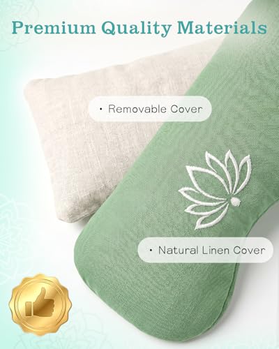 Hihealer Weighted Lavender Eye Pillow, Linen Flaxseed Eye Mask for Sleeping - color: Green