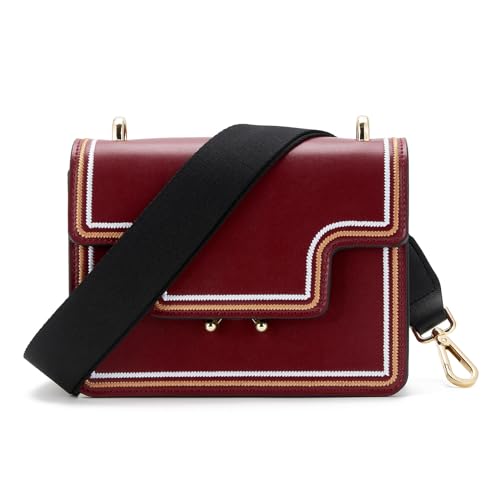 ZOOEASS Wide Shoulder Strap (Solid),Adjustable Replacement Belt Crossbody Canvas Bag Handbag - color: Black Gold Leather