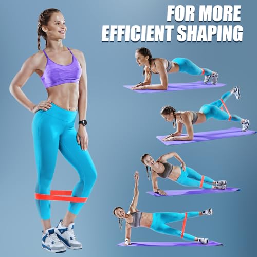 WHATAFIT Resistance Bands with Handles, 5-Level Exercise Bands for Workout - color: Blue 16PCS
