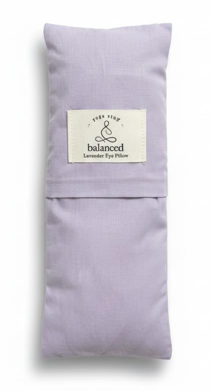 Weighted Lavender Eye Pillow for Sleep & Relaxation – Organic Cotton Eye Pillow with Natural Lavender, Aromatherapy Eye Pillow for Yoga, Meditation, Stress Relief & Travel