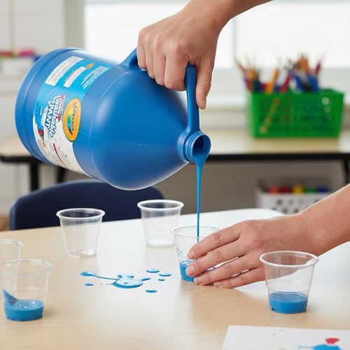 Crayola Washable Blue Paint 1 Gallon – Non-Toxic, Easy-Clean Paint for Kids, Classrooms, Schools & Art Projects - color: Blue