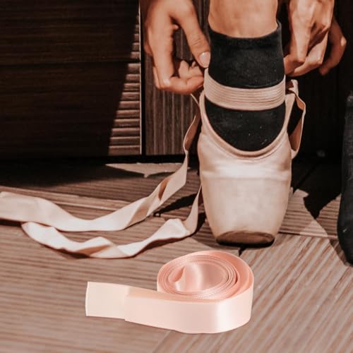 LIFKOME 2 Pack Pink Satin Ribbon 94Inch Ballet Pointe Shoe Satin Ribbon Ballet Flats Shoes Ribbon Yoga Shoes Strap Ribbon Satin Pink Shoes Elastic Shoes Laces for Women Girl