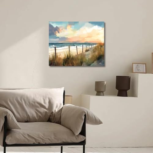 TUMOVO Paint by Numbers for Adults and Kids Summer Landscape with Sea DIY Paint by Number Oil Paintings Arts and Crafts Paint by Numbers Kits Acrylic Painting Home Decoration 16 x 20 Inch - color: Artwork-04
