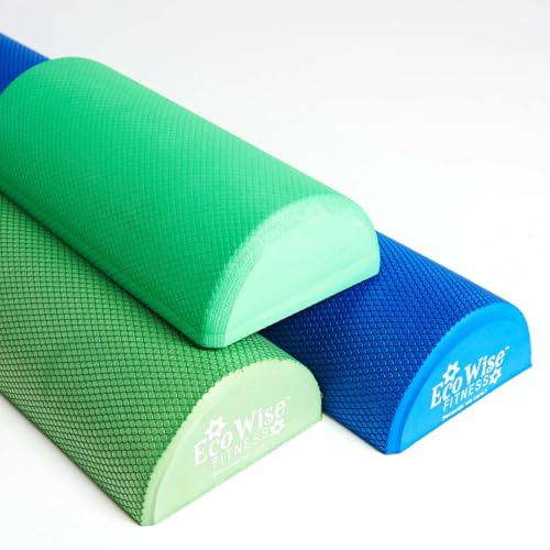 AGM Group EcoWise Half Round Foam Roller, 36-inch, Blue