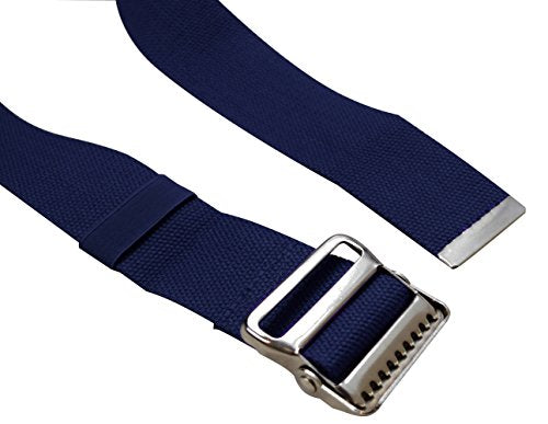 LiftAid Transfer and Gait Belt 60 Inch with Metal Buckle and Loop - Walking, Standing and Transfer Assist Aid for Seniors, Elderly Patients, Caregiver, Nurse, Therapist (Navy Blue) - color: Navy Blue