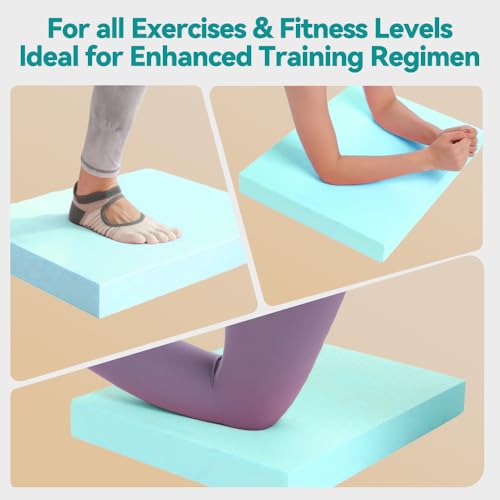 Large Thick Balance Pad Non-Slip Stability Trainer Yoga & Pilates - color: Tiffany