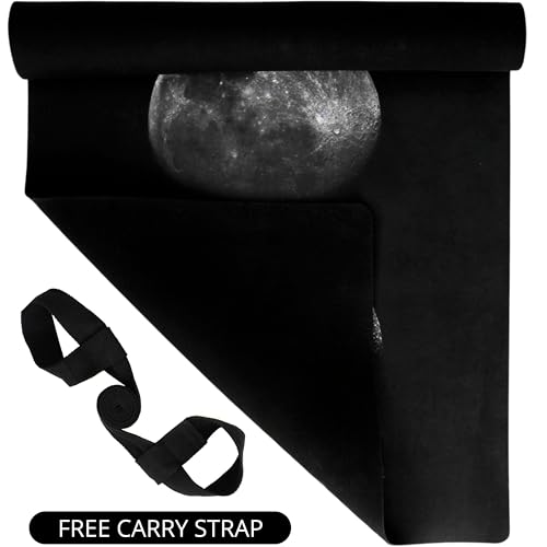 Plyopic All In One Yoga Mat | Luxury Sweat-Grip Mat/Towel Combo | Ideal for Yoga, Hot Yoga, Bikram, Pilates, Workout & Exercise | Eco-Friendly Natural Rubber - color: Moons