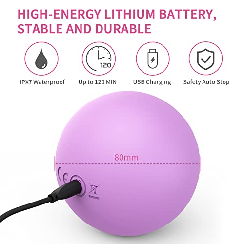 3" Single Massage Ball, 5 Speeds Vibrating Massage Ball Roller for Trigger Point Therapy, Deep Tissue Massager for Back, Neck, Foot, Myofascial Release, Pain Relief, Muscle Recovery,Purple - color: Purple