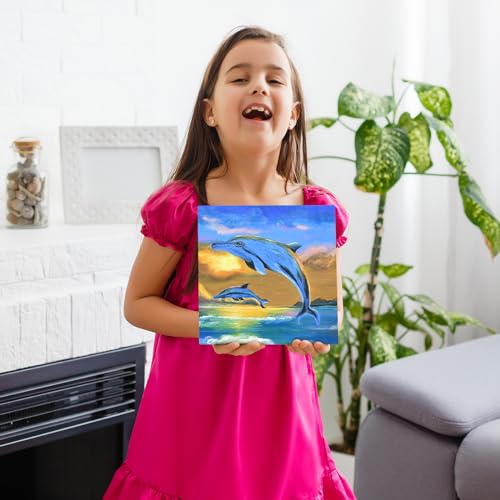 Aodaer 8 Pack Wood Panels 6 x 6 Inch Wooden Panels Canvas Unfinished Craft Wood Boards Panels for Art Crafts Acrylic and Oil Painting Pouring DIY Projects - size: 6 x 6 Inch