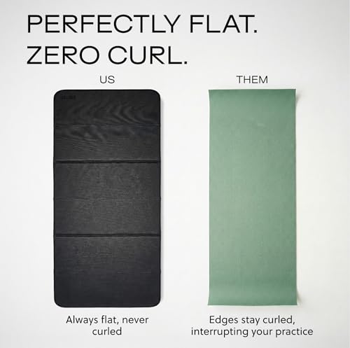 Stakt Foldable Yoga Mat Pro - Non Slip 2 in 1 Fitness Exercise Mat - color: Dune
