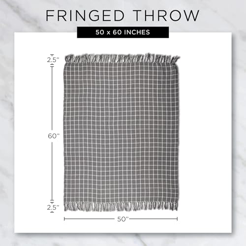 DII Herringbone Striped Collection Cotton Throw Blanket, 50x60, Aqua - color: Aqua, size: 50x60"