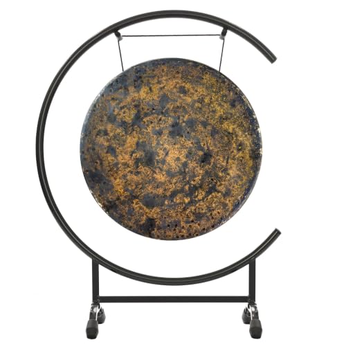 16" Chinese Gongs on High C Stand - Includes Gong, Mallet & Gong Stand/Easy to Assemble Metal Stand/Great for Small Spaces - size: 16" Mother Tesla Gong