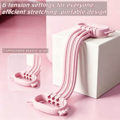 Figure 8 Resistance Band for Women 15-90LBS, Adjustable Resistance Bands with Handles - color: Pink
