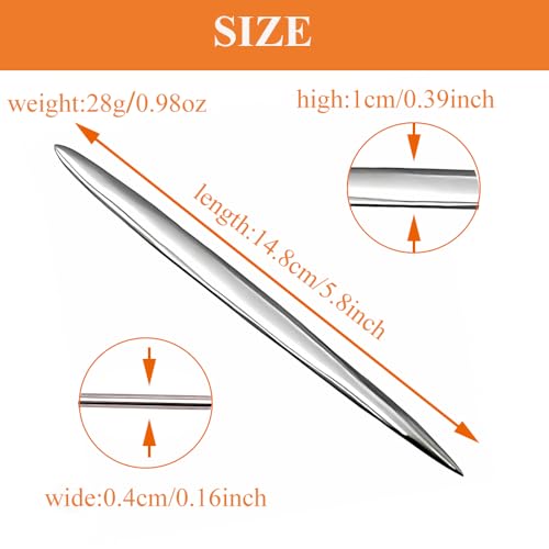 1 PCS Polymer Clay Needle Tools, Stainless Steel Scoring Sculpting Modeling Carving Tools for Feather Wire Texture Model Air Dry Clay Ceramic & Pottery Art Tool Supplies/5.8x0.39Inch/Silver - color: Silver, size: 5.8x0.39Inch-1P