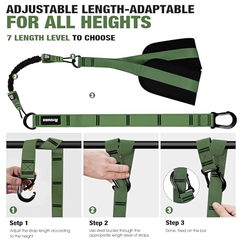 Ayombo Pull Up Assistance Bands, Resistance Bands for Pull Up Bar Workout, Adjustable Heavy Duty Pull Up Assist Equipment with 4 Assistance Bands, Home Gym Fitness Exercise Strength Training - color: Green