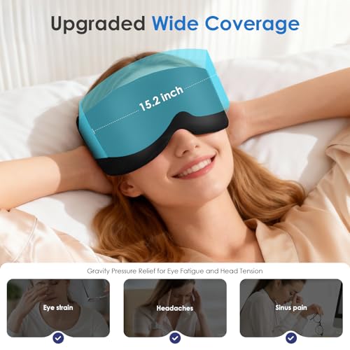 Weighted Eye Mask for Sleeping, Silk Sleep Mask for Side Sleeper(Black) - color: Silk-black