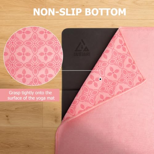 IwIeIaIrI Hot Yoga Towel with Non-Slip Grip Dots, 72"x 24.8", Pink - color: Pink