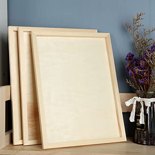 6PCS Wood Panels for Painting, 12 x 16 Inch Craft Wood Canvas Panel Boards Unfinished Wooden Painting Pouring Panel Board for Arts & Crafts, 3/4 Inch Deep - size: 12 x 16 Inch