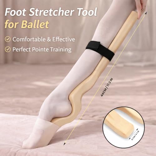 Ballet Foot Stretcher Set – Original Dance Foot Stretching Trainer for Arch & Flexibility, Ballet, Yoga & Dancers - color: Khaki