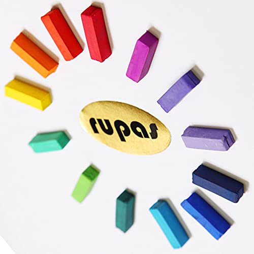Rupas Soft Dry Pastel 64 Color Set Square Chalk - color: Rupas Dry Pastel 64 Color
