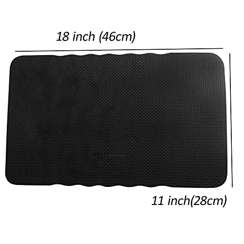 2pcs Premium Thick Kneeling Pad,Knee Pads for Gardening 18x11 Inch Gardening Tools Outdoor Cushions,Gardening Gifts for Women&Baby Bath Essentials (EVA-Soft, Black)